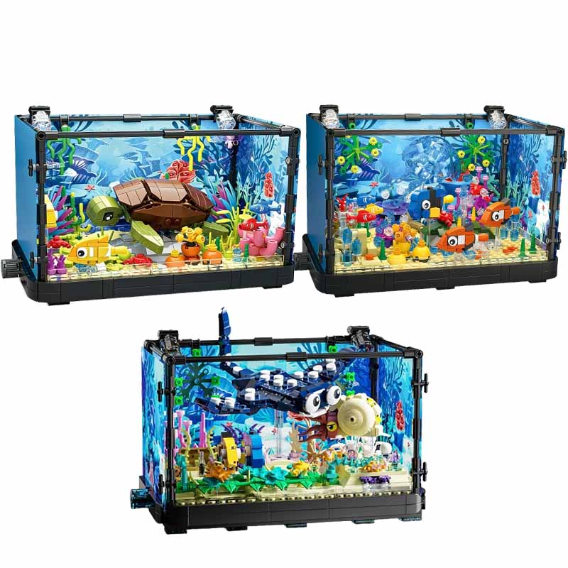 Aquarium Marine Fish - Set di blocchi da costruzione per